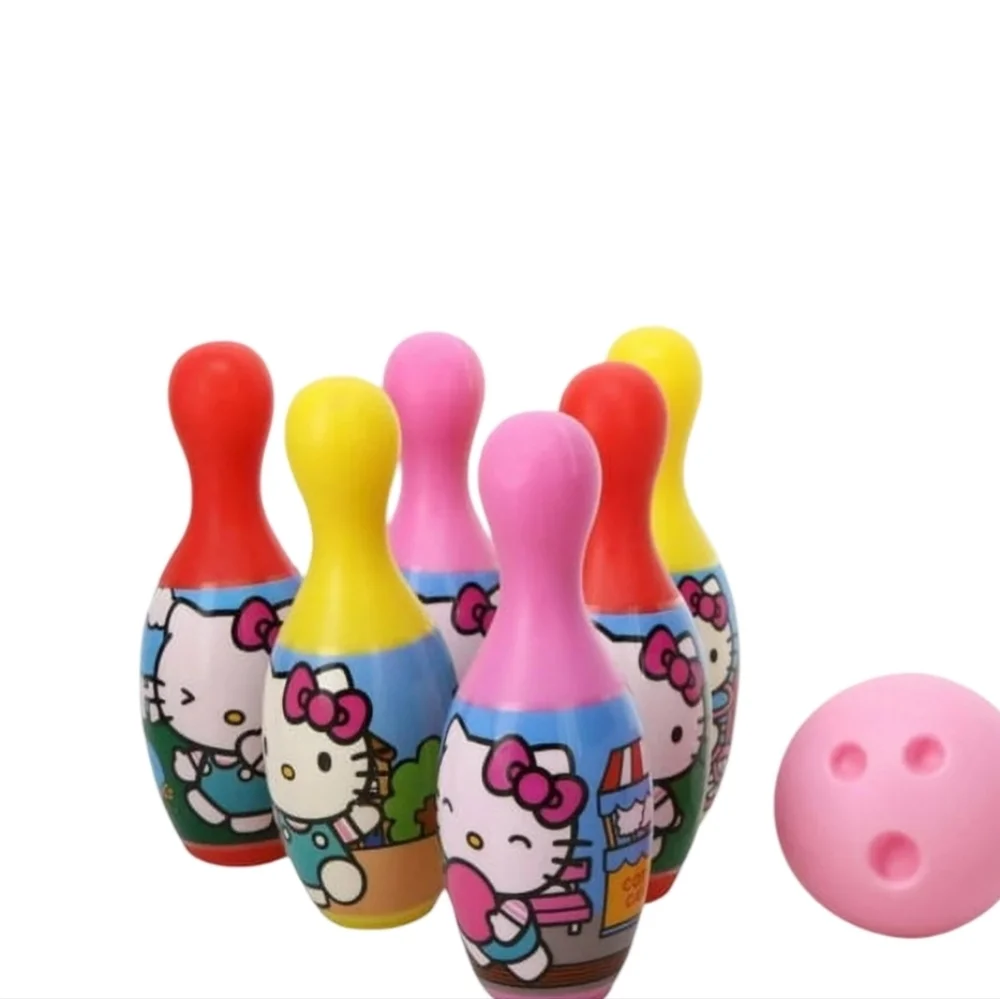 Hello Kitty Colorful Bowling Set - Pink, Yellow, Red🔥5$ If You Get Bundle🔥